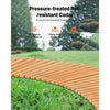 VEVOR Wooden Garden Pathway, 8 ft x 17 in, Non-Slip Curved Garden Walkway, Roll Out Cedar Outdoor Walkway Path with Wire Rope Connection, Decorative Lawn Paver for Backyard Boardwalk Wedding Party