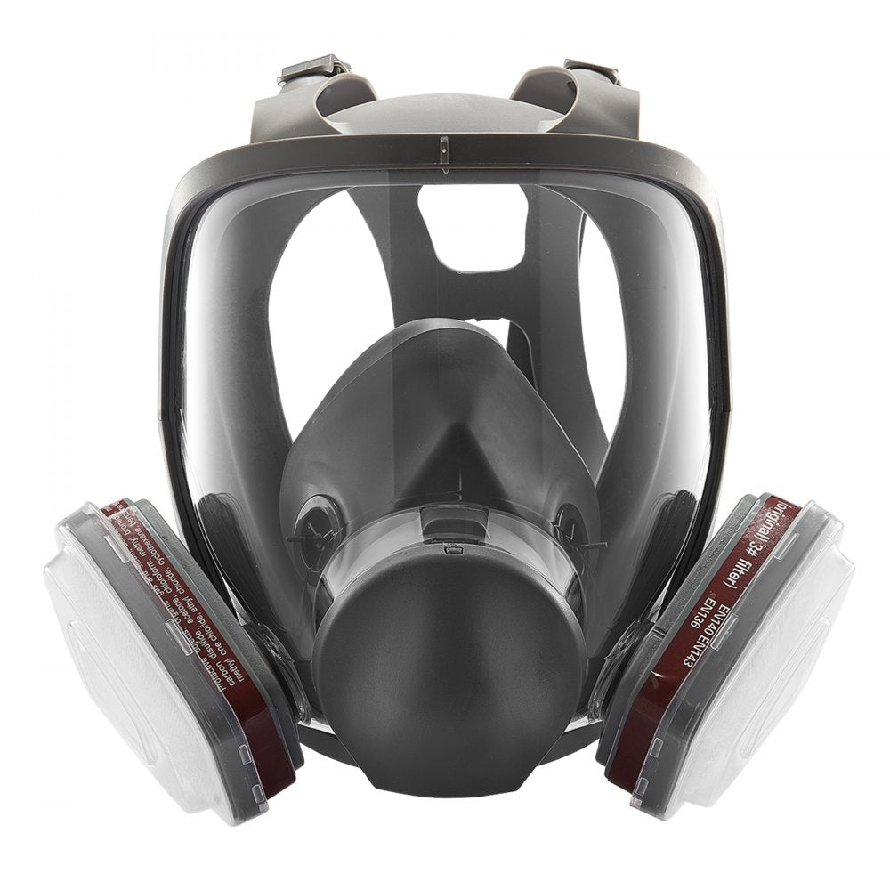 VEVOR Respirator Mask, Reusable Respirator Full Face Gas Cover with Filters, Organic Vapor Mask and Dust-proof Face Cover, for Painting, Polishing, Welding, Woodworking and Other Work Protection
