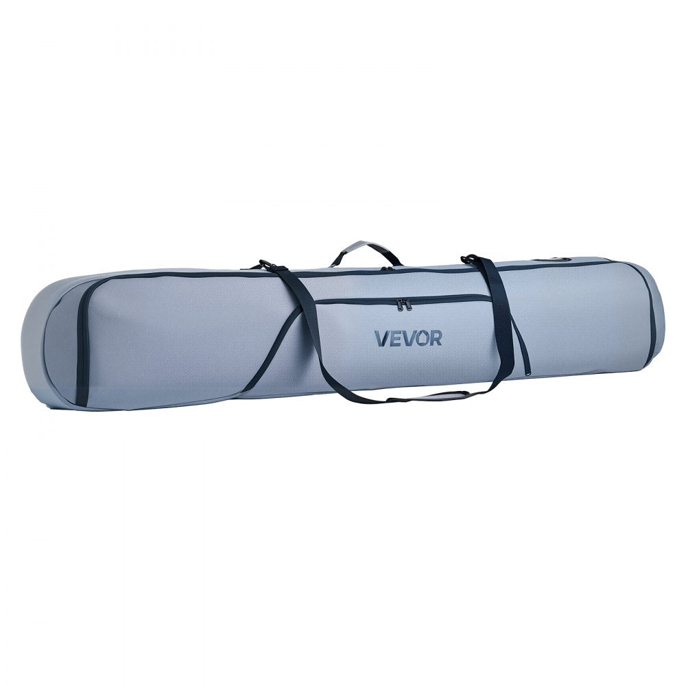 VEVOR Snowboard Bag, Up to 65 in/165 cm, Padded Skis & Snowboards Bag for Air Travel, 600D Waterproof Oxford Fabric, with Adjustable Inner Straps, for Skis Poles Goggles Gloves Helmet Boots (Gray)