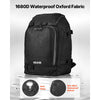 VEVOR Ski Boot Bag, 55L, Snowboard Boots Travel Backpack for Men Women, with Waterproof Exterior & Bottom, Durable 1680D Oxford, Bag for Skis, Snowboard, Helmet, Goggles, Gloves, Accessories (Black)