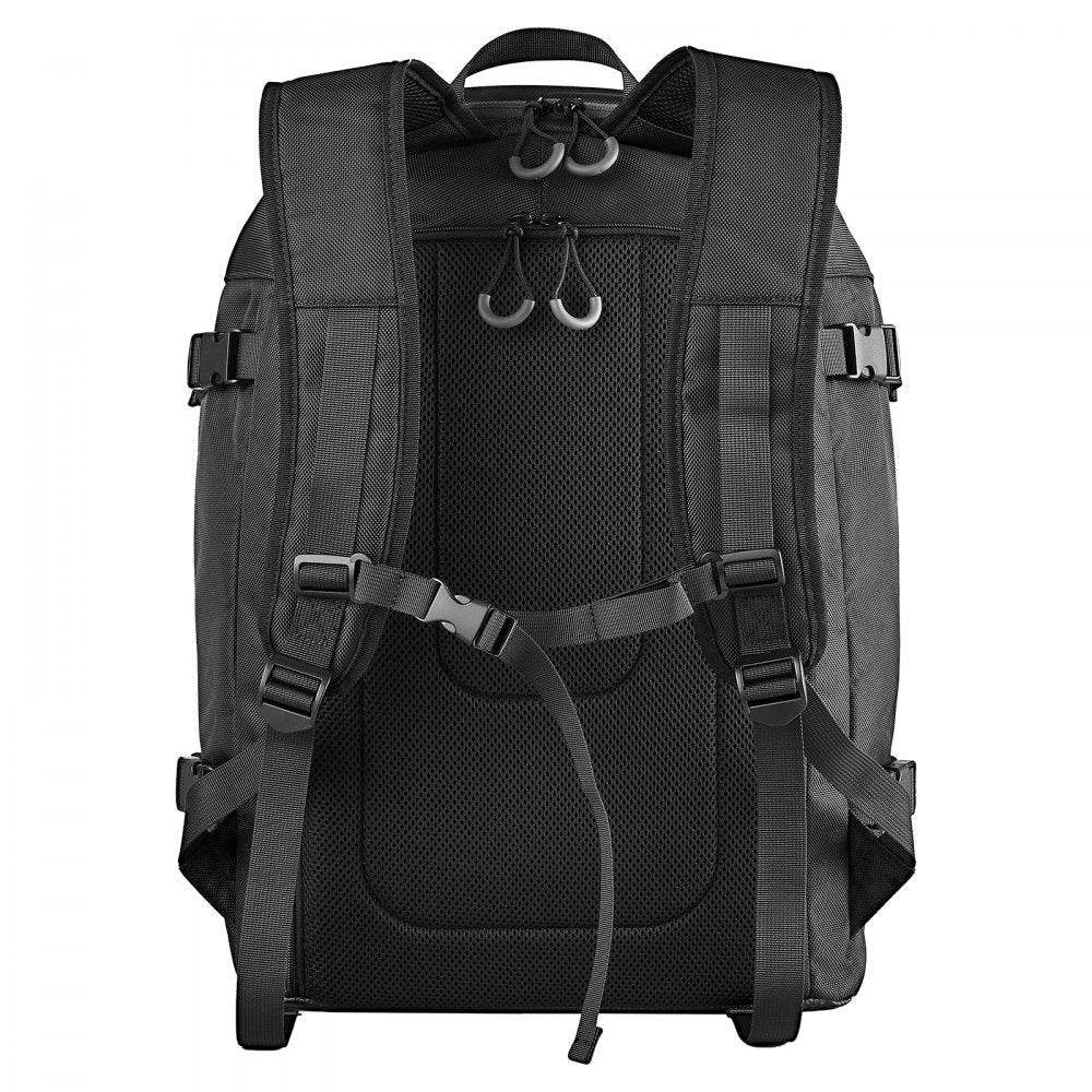 VEVOR Ski Boot Bag, 55L, Snowboard Boots Travel Backpack for Men Women, with Waterproof Exterior & Bottom, Durable 1680D Oxford, Bag for Skis, Snowboard, Helmet, Goggles, Gloves, Accessories (Black)