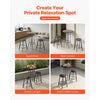 VEVOR Outdoor Round Bar Table, 23.7 in Counter Bar Height Bistro Table, Patio Dining Tables with Easy-to-Clean Top & Sturdy Metal Frame, Indoor High Top Pub Tables for Small Places, Kitchen