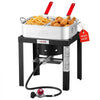 VEVOR 18 Qt Fish and Wing Fryer Aluminum Propane Boiler Kit Double Basket, Outdoor Cooker for Fish, Fries, Chicken Wings, Shellfish, and Crab, Seafood Cooking Pot with Stand, Handle, 54,000 BTU Burner