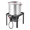 VEVOR 60 Qt Seafood Boiling Kit with Strainer, Aluminum Crawfish Boiler, Outdoor Backyard Cooking for Crab, Shrimp, Lobster, Soup, Deep Fryer Steamer Set with Stand and 110,000 BTU Propane Burner
