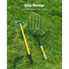 VEVOR Garden Fork, 5-Tine Gardening Pitchfork with Fiberglass Handle, 57 in Heavy Duty Digging Fork with Y Grip, Forged Steel Spading Fork for Hay Potato Composting Transplanting Aeration