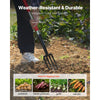 VEVOR Garden Fork, 4-Tine Gardening Pitchfork with Fiberglass Handle, 45 in Heavy Duty Digging Fork with Y Grip, Forged Steel Spading Fork for Hay Potato Composting Transplanting Aeration