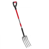VEVOR Garden Fork, 4-Tine Gardening Pitchfork with Fiberglass Handle, 45 in Heavy Duty Digging Fork with Y Grip, Forged Steel Spading Fork for Hay Potato Composting Transplanting Aeration