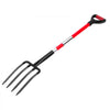 VEVOR Garden Fork, 4-Tine Gardening Pitchfork with Fiberglass Handle, 45 in Heavy Duty Digging Fork with Y Grip, Forged Steel Spading Fork for Hay Potato Composting Transplanting Aeration