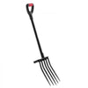 VEVOR Garden Fork, 5-Tine Gardening Pitchfork with Metal Handle, 41 in Heavy Duty Digging Fork with Y Grip, Forged Steel Spading Fork for Hay Potato Composting Transplanting Aeration