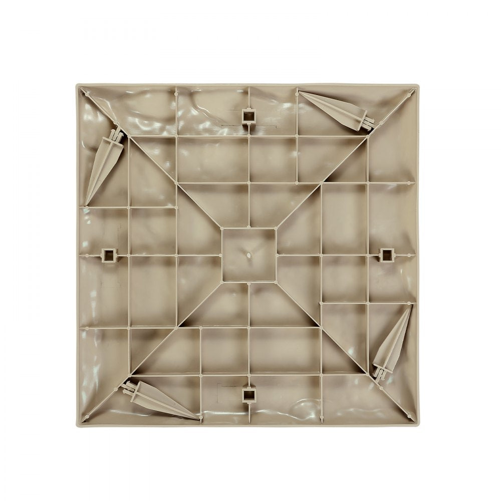 VEVOR Garden Stepping Stones, 16Pcs 15.5 x 15.5 in, Decorative Stepping Stones with Stakes, Weather-Resistant Plastic Pathway Pavers, Smooth Surface, Outdoor Walkway for Lawn Patio Landscape, Beige