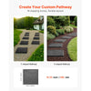 VEVOR Garden Stepping Stones, 16Pcs 15.5 x 15.5 in, Decorative Stepping Stones with Stakes, Weather-Resistant Plastic Pathway Pavers, Smooth Surface, Outdoor Walkway for Lawn Patio Landscape, Grey
