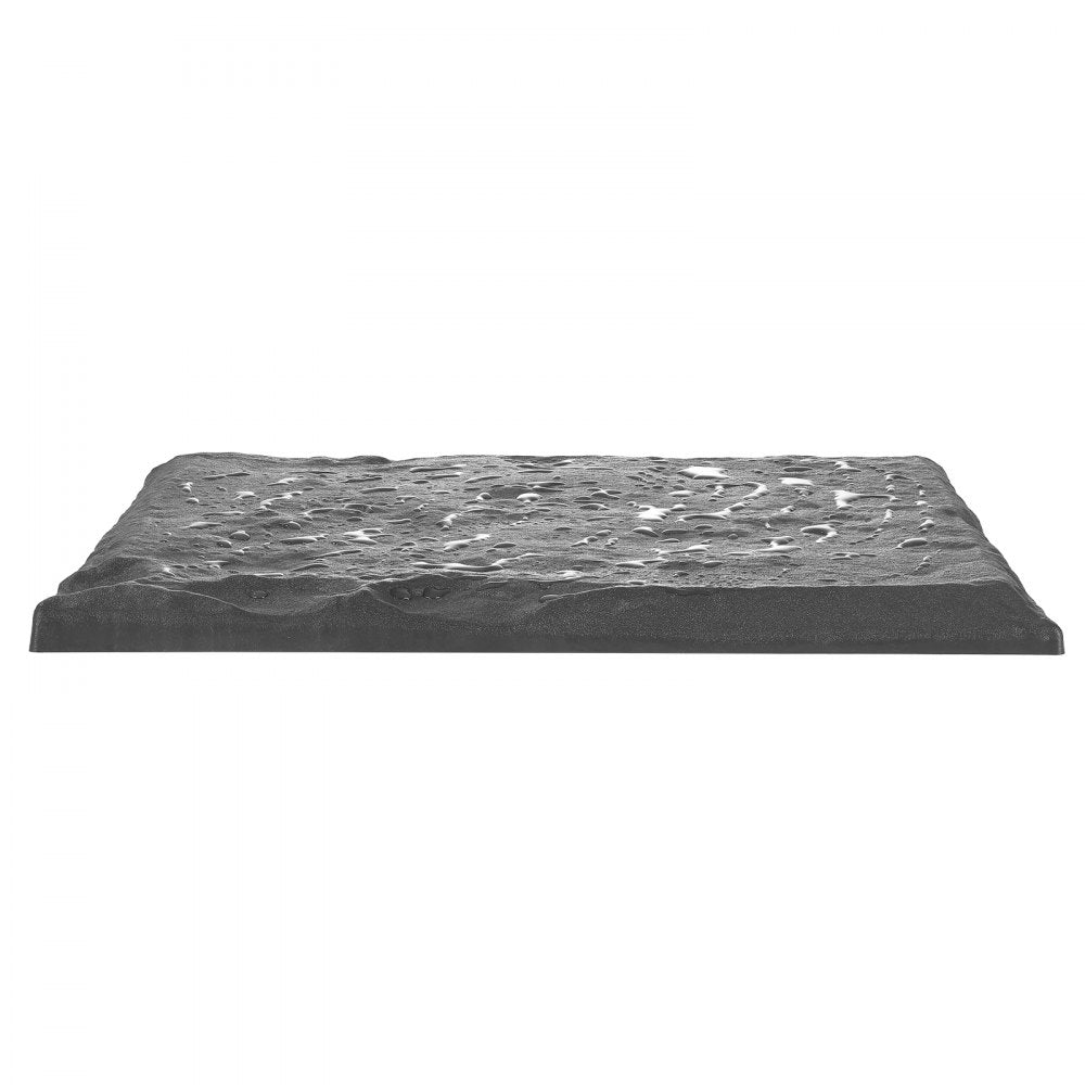 VEVOR Garden Stepping Stones, 16Pcs 15.5 x 15.5 in, Decorative Stepping Stones with Stakes, Weather-Resistant Plastic Pathway Pavers, Smooth Surface, Outdoor Walkway for Lawn Patio Landscape, Grey