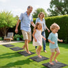 VEVOR Garden Stepping Stones, 4Pcs 15.5 x 15.5 in, Decorative Stepping Stones with Stakes, Weather-Resistant Plastic Pathway Pavers, Smooth Surface, Outdoor Walkway for Lawn Patio Landscape, Grey