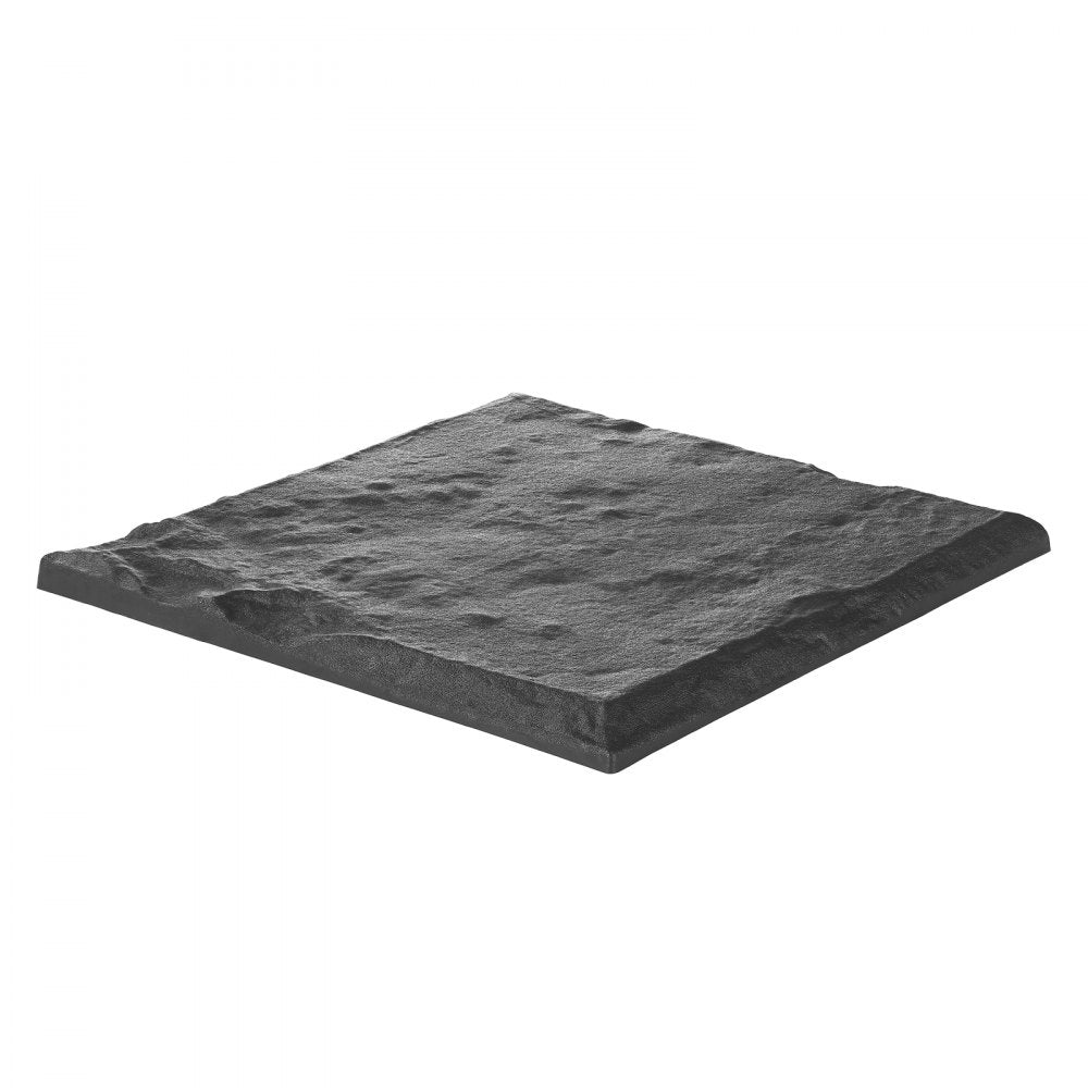 VEVOR Garden Stepping Stones, 8Pcs 15.5 x 15.5 in, Decorative Stepping Stones with Stakes, Weather-Resistant Plastic Pathway Pavers, Smooth Surface, Outdoor Walkway for Lawn Patio Landscape, Grey