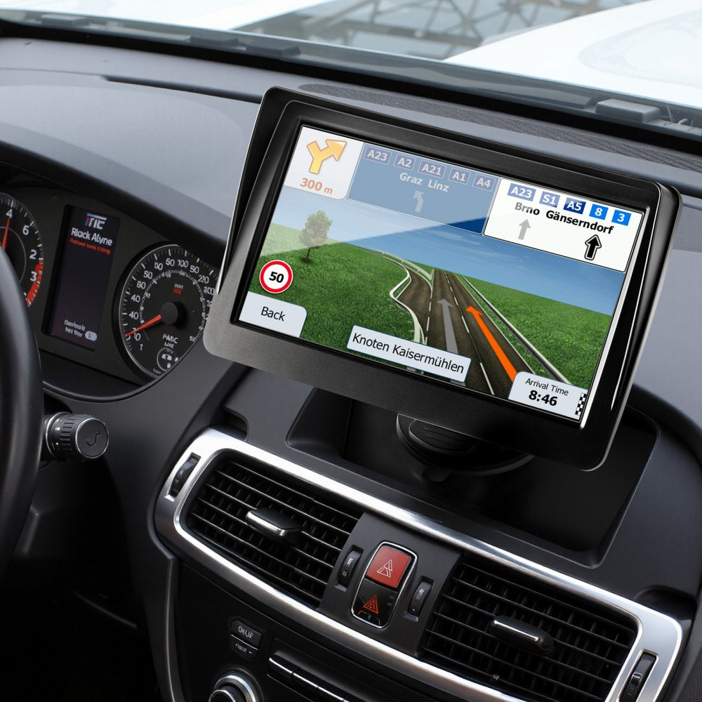 VEVOR GPS Navigator for Car, 7 inch Touch Screen 8GB GPS Navigation System with Lifetime Map Updates, Voice Turn-by-Turn Guidance, Speed and Red Light Warning, Custom Truck Routing, for Car Truck RV