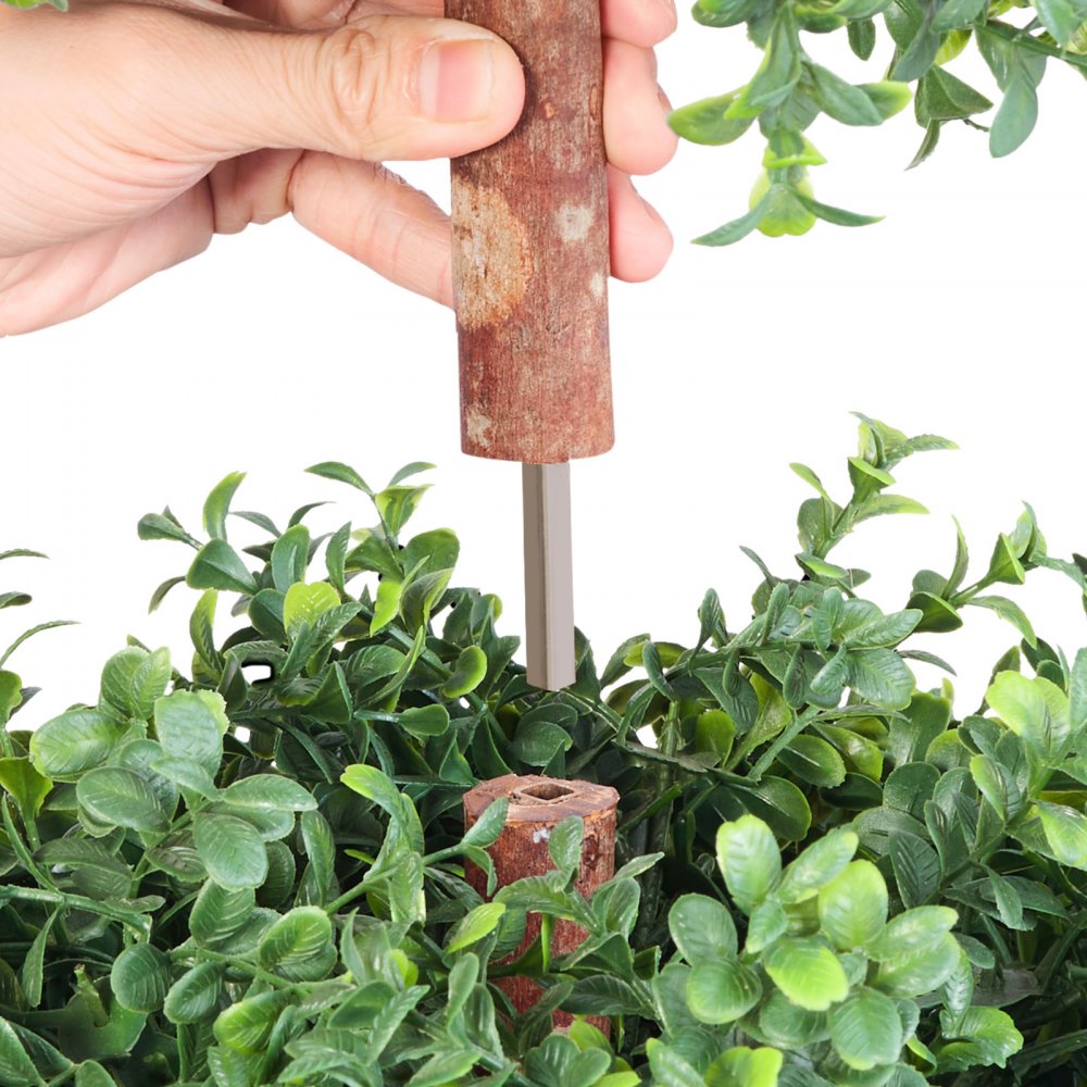 VEVOR Artificial Topiary Boxwood Double Ball, 2 Set 36 inch Faux Boxwood Plant Balls, Fake Silk Tree Look Real, Easy Assembly for Decor Front Porch Outdoor Patio Garden Balcony Backyard Indoor
