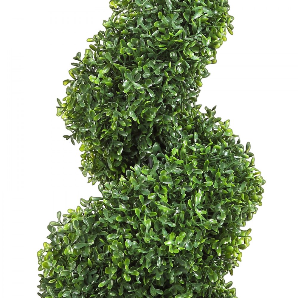 VEVOR 2 pcs. Artificial Boxwood Tower Topiary Spiral Artificial Plant 91cm high Decorative Plant Green Plastic PE Iron Topiary Plants incl. 10 pcs. Replacement Leaves