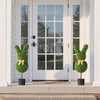 VEVOR Artificial Topiary Bunny-Shape Boxwood Ball, 2 Set 36 inch Faux Boxwood Plant Balls, Fake Silk Tree Look Real, Easy Assembly for Decor Front Porch Outdoor Patio Garden Balcony Backyard Indoor