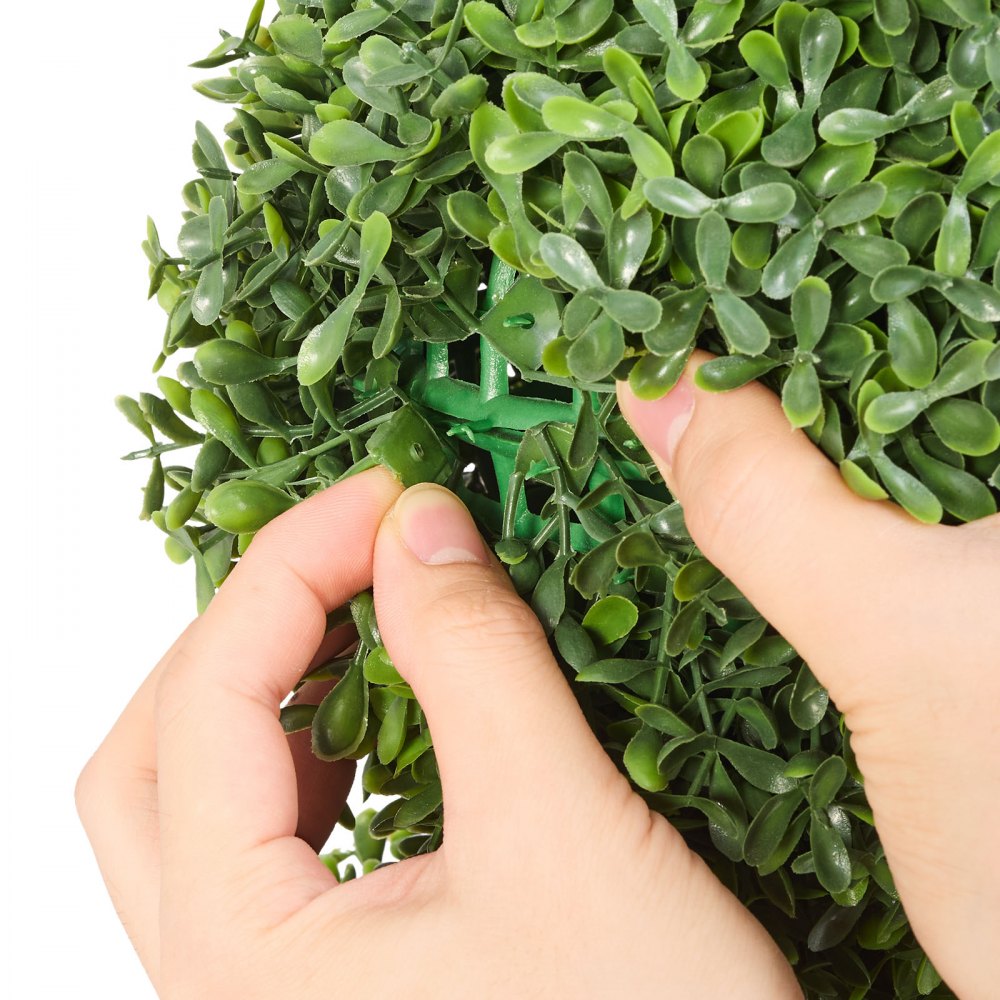 VEVOR Artificial Topiary Bunny-Shape Boxwood Ball, 2 Set 36 inch Faux Boxwood Plant Balls, Fake Silk Tree Look Real, Easy Assembly for Decor Front Porch Outdoor Patio Garden Balcony Backyard Indoor