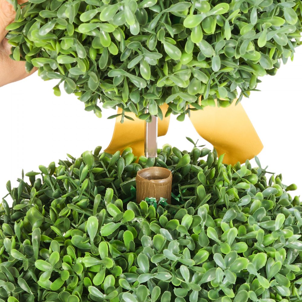 VEVOR Artificial Topiary Bunny-Shape Boxwood Ball, 2 Set 36 inch Faux Boxwood Plant Balls, Fake Silk Tree Look Real, Easy Assembly for Decor Front Porch Outdoor Patio Garden Balcony Backyard Indoor