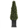 VEVOR Artificial Boxwood Topiary 3.3 Ft Set of 2 with Sturdy Pot Greenery, Premium PE Fake Trees, Year-Round Indoor & Outdoor Faux Green Plant for Front Door, Entryway, Porch, Balcony, Patio, Garden
