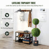 VEVOR Artificial Boxwood Topiary Tree, 36 inch Tall (2 Pieces), Double Ball Faux Topiary Trees, Faux Plant w/ Extra Leaves & Pot & Small Decoration, UV Rated Set for Home Decor Indoor/Outdoor