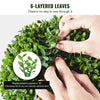 VEVOR Artificial Boxwood Topiary Tree, 36 inch Tall (2 Pieces), Double Ball Faux Topiary Trees, Faux Plant w/ Extra Leaves & Pot & Small Decoration, UV Rated Set for Home Decor Indoor/Outdoor