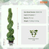 VEVOR 2 pcs. Artificial Boxwood Tower Topiary Spiral Artificial Plant 122cm high Decorative Plant Green Plastic PE Iron Topiary Plants incl. 10 pcs. Replacement Leaves