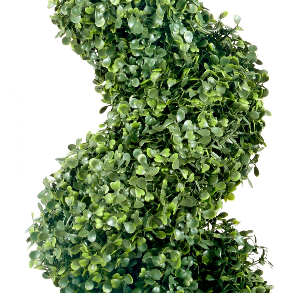 VEVOR 2 pcs. Artificial Boxwood Tower Topiary Spiral Artificial Plant 122cm high Decorative Plant Green Plastic PE Iron Topiary Plants incl. 10 pcs. Replacement Leaves