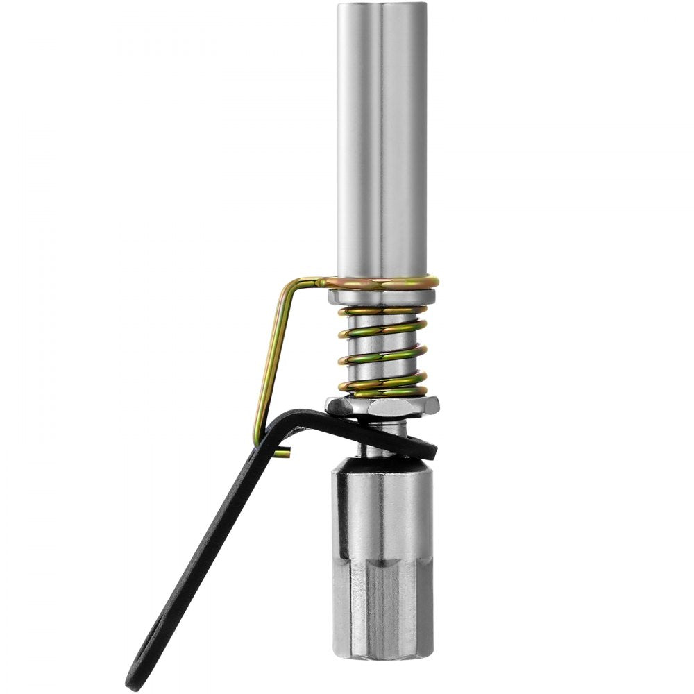 VEVOR Grease Gun Coupler, 10000 PSI High Pressure, 6-Jaw Locking, Quick Release Grease Gun Tip with Hose/Zerk Fittings Cleaner, Compatible with All Grease Guns 1/8" NPT Grease Fittings for Automobiles