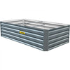 VEVOR Galvanized Raised Garden Bed, 80\" x 40\" x 19\" Metal Planter Box, Gray Steel Plant Raised Garden Bed Kit, Planter Boxes Outdoor for Growing Vegetables,Flowers,Fruits,Herbs,and Succulents