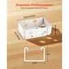 VEVOR Box Mounting Brackets, 2 Pcs, Box Blind Bracket for Window Blinds, Fit for 1.5 x 2.25 inch Headrails, with Self-Tapping Screws and Expansion Tubes, Sturdy Iron, for Blinds Installation, White