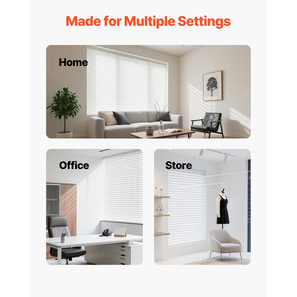 VEVOR Box Mounting Brackets, 2 Pcs, Box Blind Bracket for Window Blinds, Fit for 1.5 x 2.25 inch Headrails, with Self-Tapping Screws and Expansion Tubes, Sturdy Iron, for Blinds Installation, White