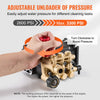 VEVOR Pressure Washer Pump, 3/4" Shaft Horizontal Triplex Plunger, 3300 PSI, 2.5GPM, Replacement Power Washer Pumps Kit with 5 Nozzles, Compatible with Simpson MorFlex 40224, 40225, 40226, Santoprene