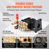 VEVOR Pressure Washer Pump, 1" Shaft Horizontal Triplex Plunger, 4300 PSI, 4.4GPM, Replacement Power Washer Pumps Kit with 5 Nozzles, Compatible with Simpson MorFlex 40224, 40225, 40226, Santoprene