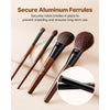 VEVOR 9-Piece Makeup Brush Set for Foundation Blending Eyeshadow, Professional Makeup Brush Kit with Soft Natural Wool & Vegan Synthetic Bristles, Ergonomic Wood Handle, Travel-Friendly Storage Bag