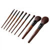 VEVOR 9-Piece Makeup Brush Set for Foundation Blending Eyeshadow, Professional Makeup Brush Kit with Soft Natural Wool & Vegan Synthetic Bristles, Ergonomic Wood Handle, Travel-Friendly Storage Bag