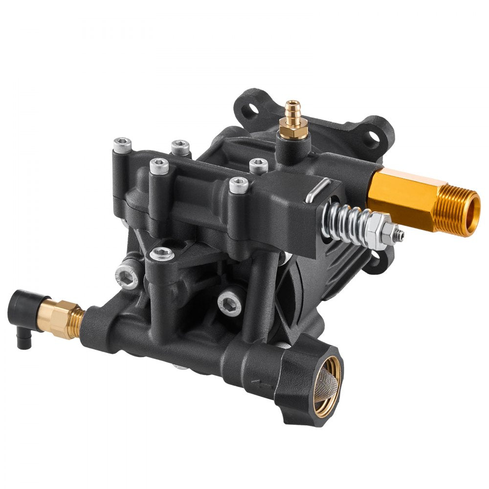 VEVOR Pressure Washer Pump, 3/4" Shaft Horizontal, 3500 PSI, 2.5GPM, Replacement Power Washer Pumps Kit with 5 Nozzles, Hardware and Siphon Tube, Compatible with Simpson, Honda, Troy-Bilt, Generac