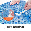 VEVOR Interlocking Tile 50PCS Blue, Drainage Tiles 12" x 12" Splicing, Soft PVC Interlocking Drainage Floor Tiles, Non-Slip Drainage Holes for Restroom, Bathroom, Kitchen, Pool, Wet Areas