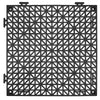 VEVOR Modular Interlocking Cushion, 12 Pack 12" x 12" Splicing Drainage Mats, Soft PVC Interlocking Drainage Floor Tiles, Non-Slip Drainage Holes for Restroom, Bathroom, Kitchen, Pool, Wet Areas, Blac