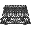 VEVOR Modular Interlocking Cushion, 12 Pack 12" x 12" Splicing Drainage Mats, Soft PVC Interlocking Drainage Floor Tiles, Non-Slip Drainage Holes for Restroom, Bathroom, Kitchen, Pool, Wet Areas, Blac