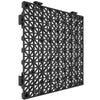 VEVOR Modular Interlocking Cushion, 12 Pack 12" x 12" Splicing Drainage Mats, Soft PVC Interlocking Drainage Floor Tiles, Non-Slip Drainage Holes for Restroom, Bathroom, Kitchen, Pool, Wet Areas, Blac