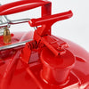 VEVOR Safety Gas Can, 2.5 Gallon Type II Red Safety Can for Gasoline with Stainless Steel Flame Arrester, Self-Closing Lid & Flexible Metal Spout, Carbon Steel Flammable Storage with Ergonomic Handle