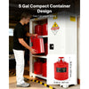 VEVOR Safety Gas Can, 5 Gallon Type II Red Safety Can for Gasoline with Stainless Steel Flame Arrester, Self-Closing Lid & Flexible Metal Spout, Carbon Steel Flammable Storage with Ergonomic Handle
