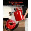 VEVOR Safety Gas Can, 5 Gallon Type II Red Safety Can for Gasoline with Stainless Steel Flame Arrester, Self-Closing Lid & Flexible Metal Spout, Carbon Steel Flammable Storage with Ergonomic Handle