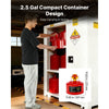VEVOR Safety Gas Can, 2.5 Gallon Type I Red Safety Can for Gasoline with Stainless Steel Flame Arrester, Self-Closing Lid, and PE Funnel, Carbon Steel Flammable Storage Container with Ergonomic Handle