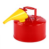 VEVOR Safety Gas Can, 2.5 Gallon Type I Red Safety Can for Gasoline with Stainless Steel Flame Arrester, Self-Closing Lid, and PE Funnel, Carbon Steel Flammable Storage Container with Ergonomic Handle