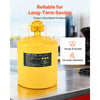 VEVOR Safety Can, 5 Gallon Type I Yellow Safety Can for Diesel with Stainless Steel Flame Arrester, Self-Closing Lid, and PE Funnel, Carbon Steel Flammable Storage Container with Ergonomic Handle