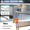 VEVOR Stainless Steel Prep Table, 24 x 18 x 36 Inch, 600lbs Load Capacity Heavy Duty Metal Worktable with Adjustable Undershelf & Feet, Commercial Workstation for Kitchen Restaurant Garage Backyard
