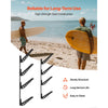 VEVOR Surfboard Wall Mount, 4 Tiers Horizontal Surfboard Rack for Storage and Display, Adjustable Height Metal Board Stand Organizer, Surf Board Holder for Snowboards, Kiteboards, Shortboard, Skis